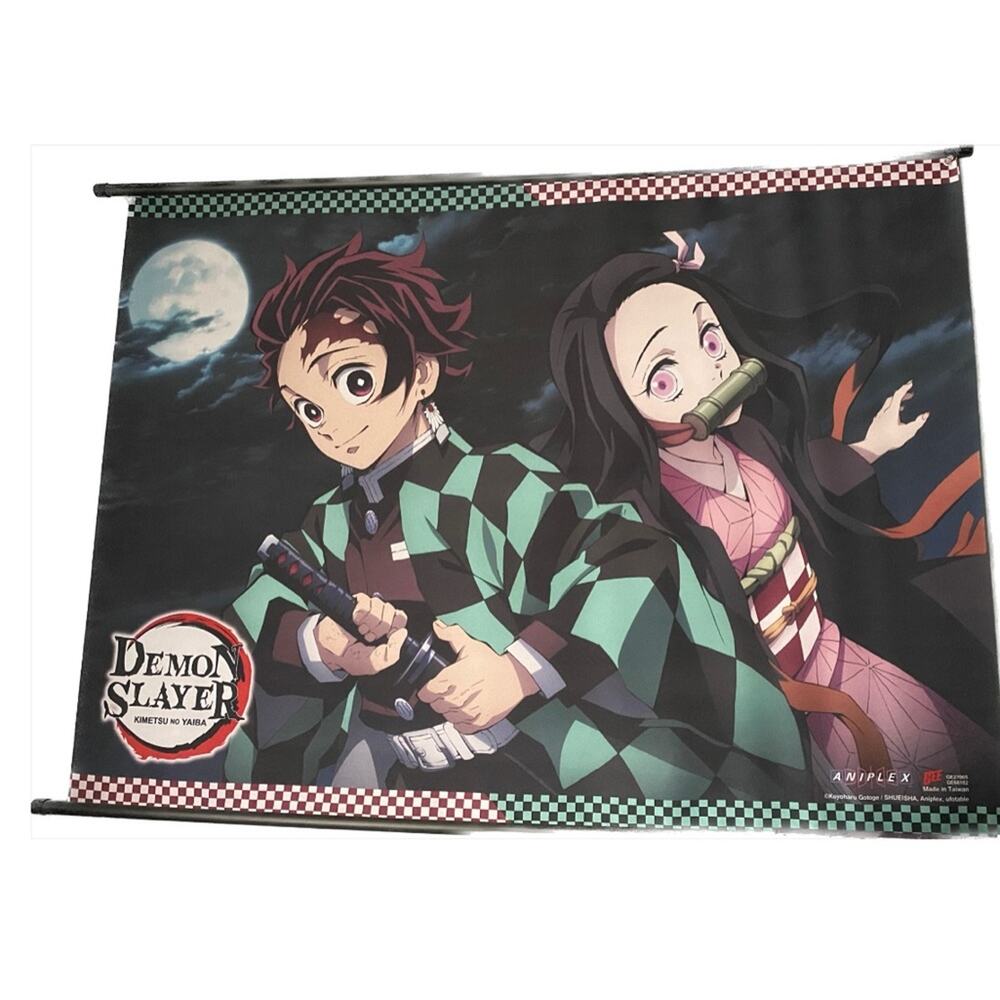 GREAT EASTERN ENTERTAINMENT Demon Slayer Tanjiro and Nezuko Fabric Wall Scroll